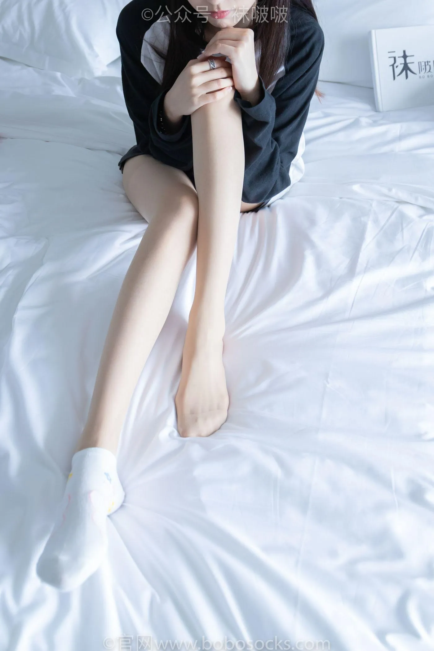 [BoBoSocks袜啵啵]NO.015 稚予-阿迪板鞋、白色短棉袜、肉丝 [135P]插图8